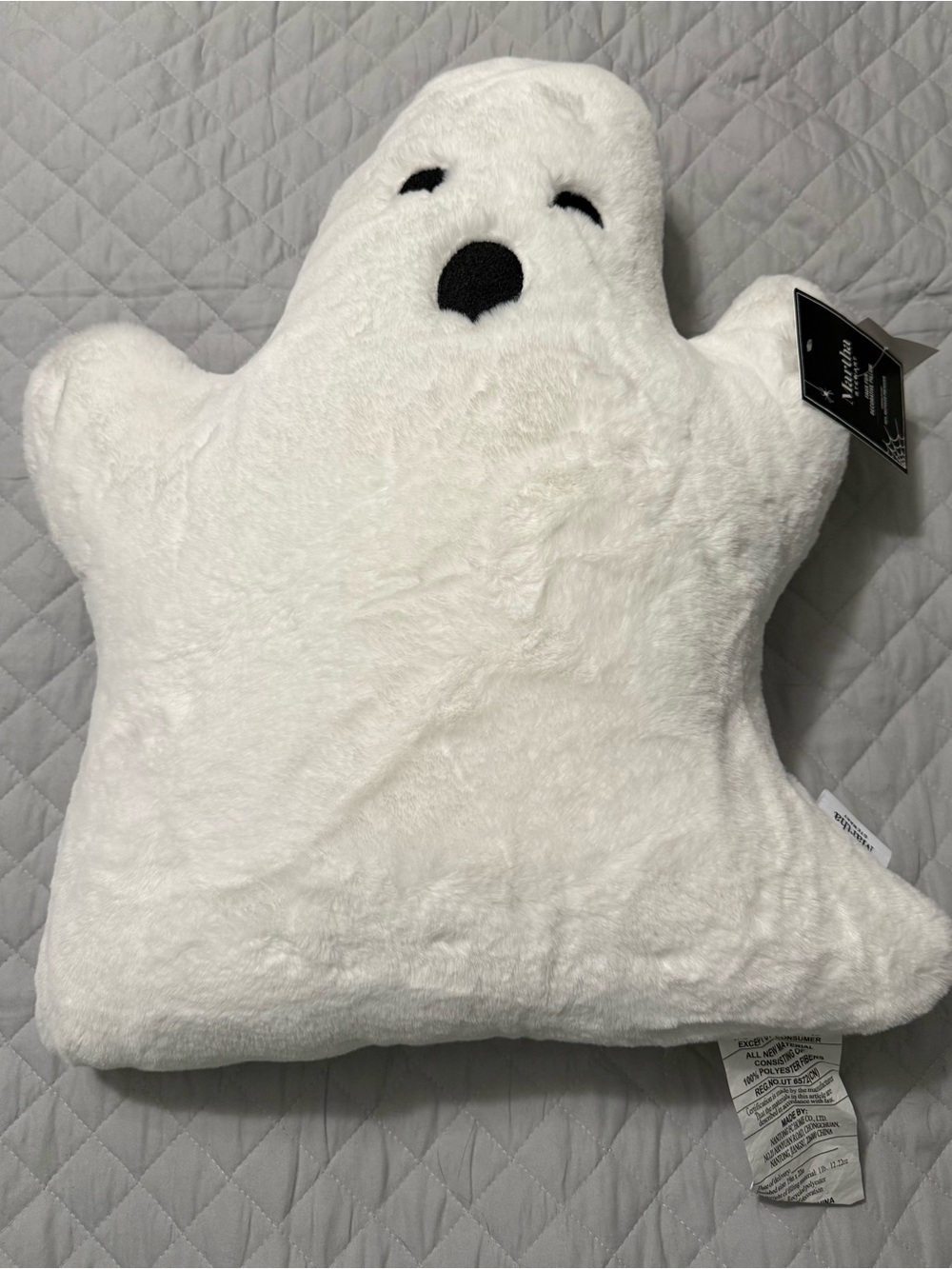 Martha Stewart Plush White Ghost Pillow